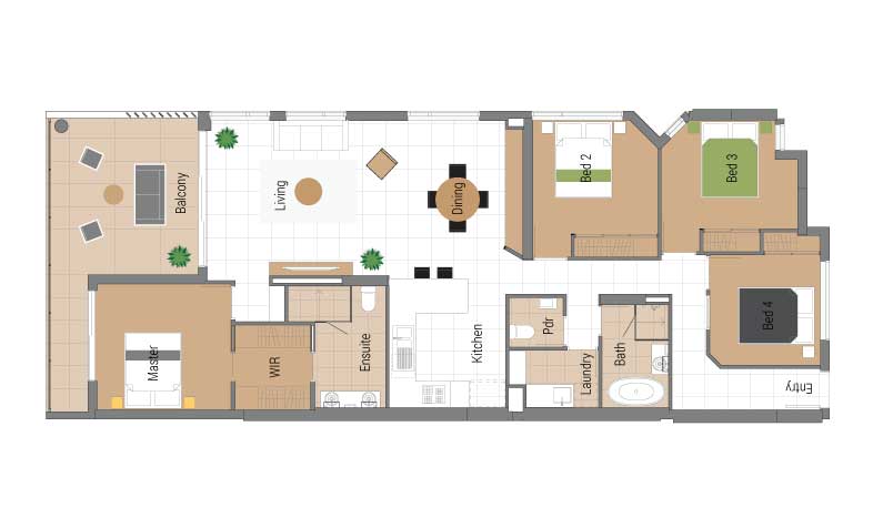 Ultimate Life Changer #838 - Birtinya apartment floorplan